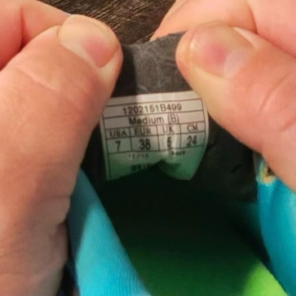 Brooks Pure Cadence Running Shoes Blue Turquoise and Lime Green Sneakers - Picture 6 of 9